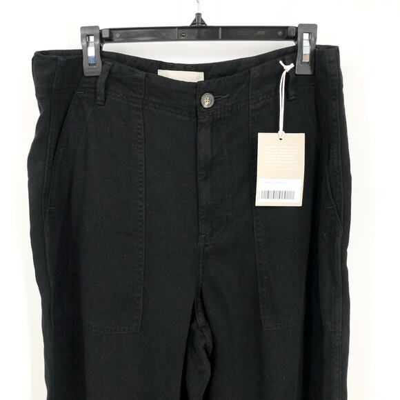 EVERLANE Women's The Utility Pant Size 2 Black Buttersoft Barrel Leg NWT - Picture 8 of 11